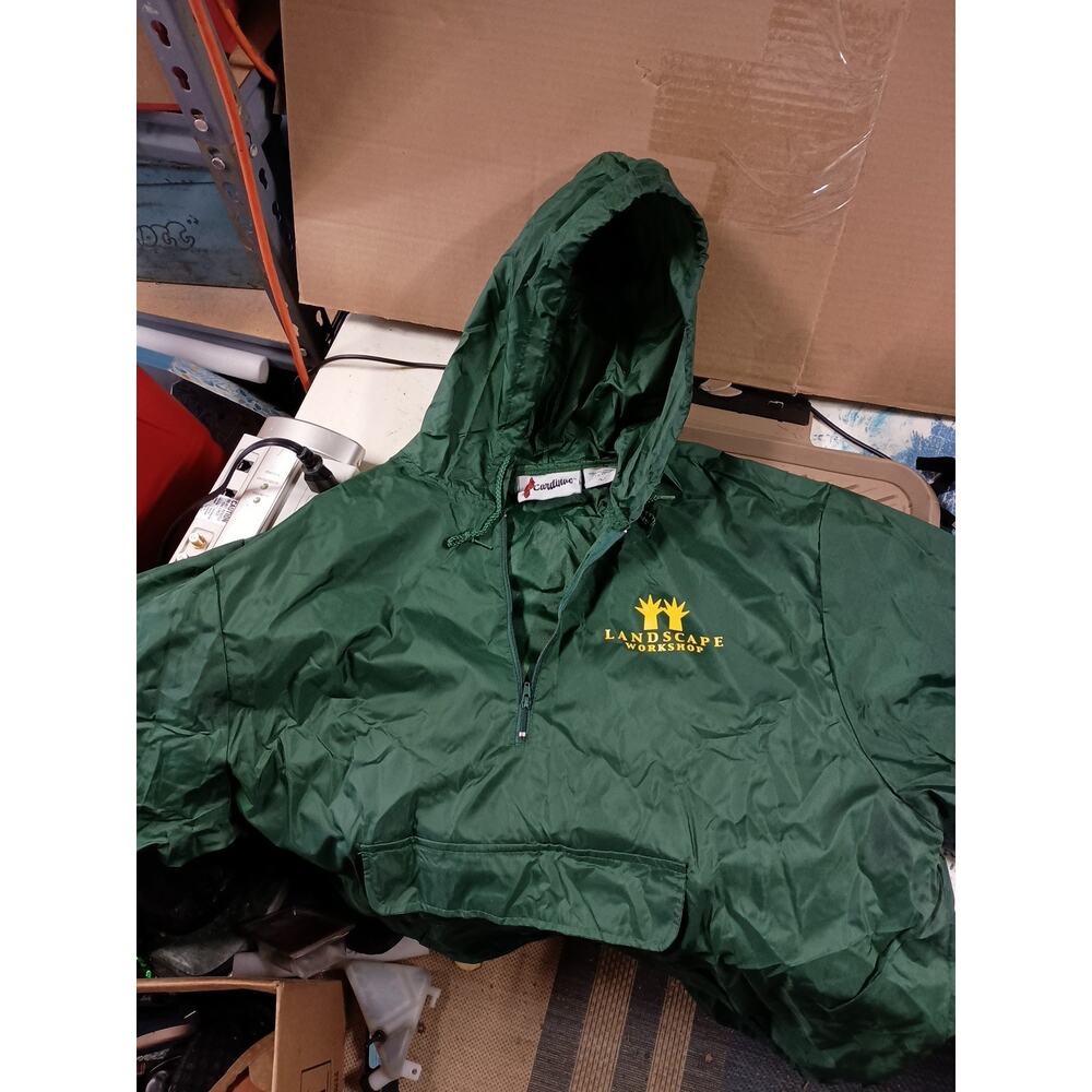 Vintage Cardinal Windbreaker - Green Pullover Hoodie/Quarter Zip